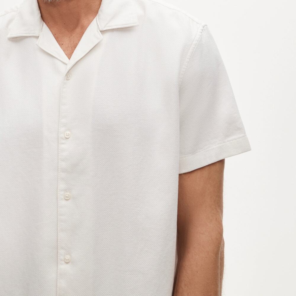 NWT J Crew Short-Sleeve Yarn-Dyed Seersucker Shirt Size M